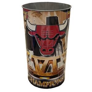 Trash Can 1998 Chicago Bulls Championship 3 Peat 19” Tall Vintage NBA Finals